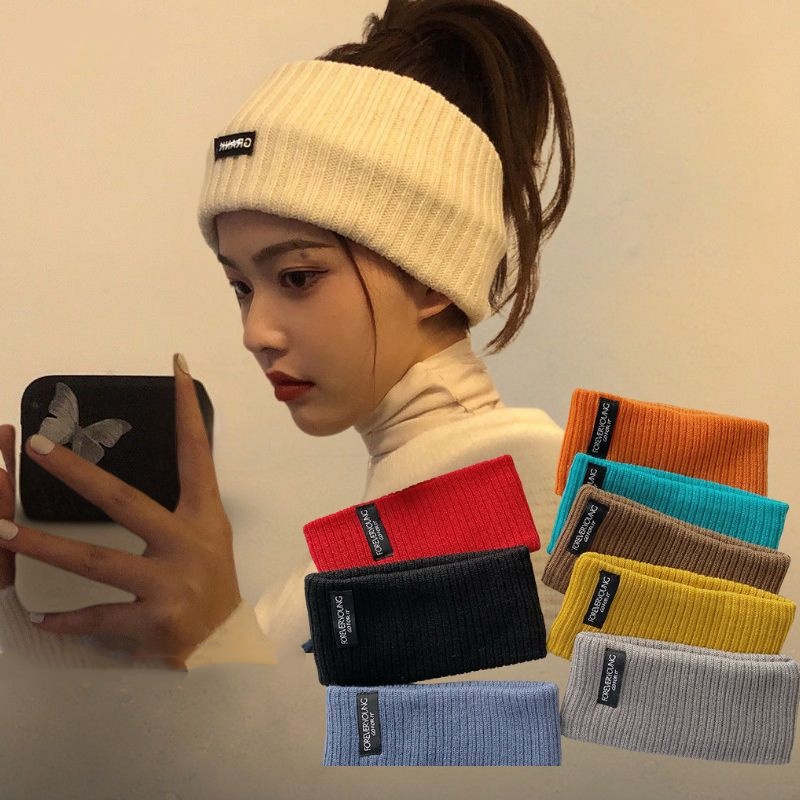 Felt Sheet Wool - Knitted Elastic Sports Headband Knitting Woolen