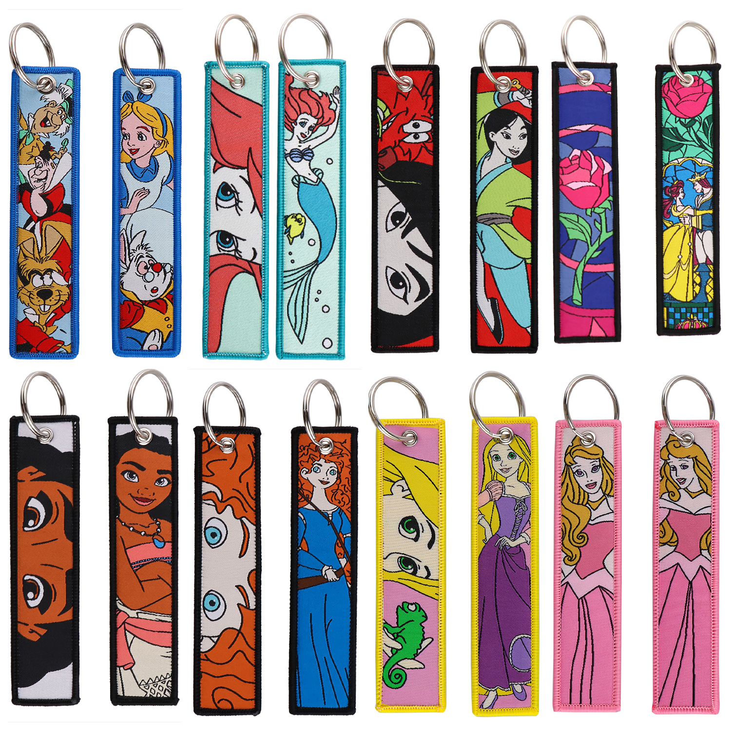 Embroidery Ring - Anime Princess Cartoon Link Key Tags