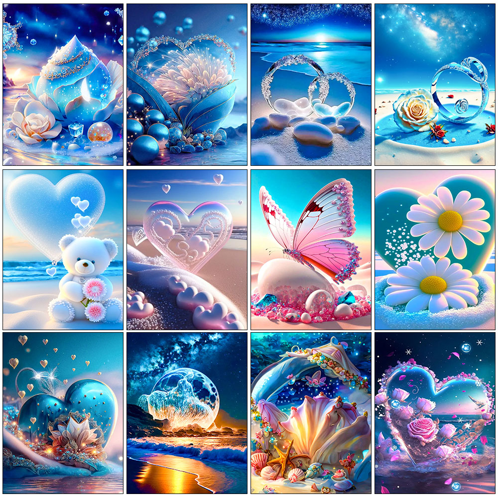 Embroidery Kit Set - 5D DIY Seaside Landscape Diamond Painting