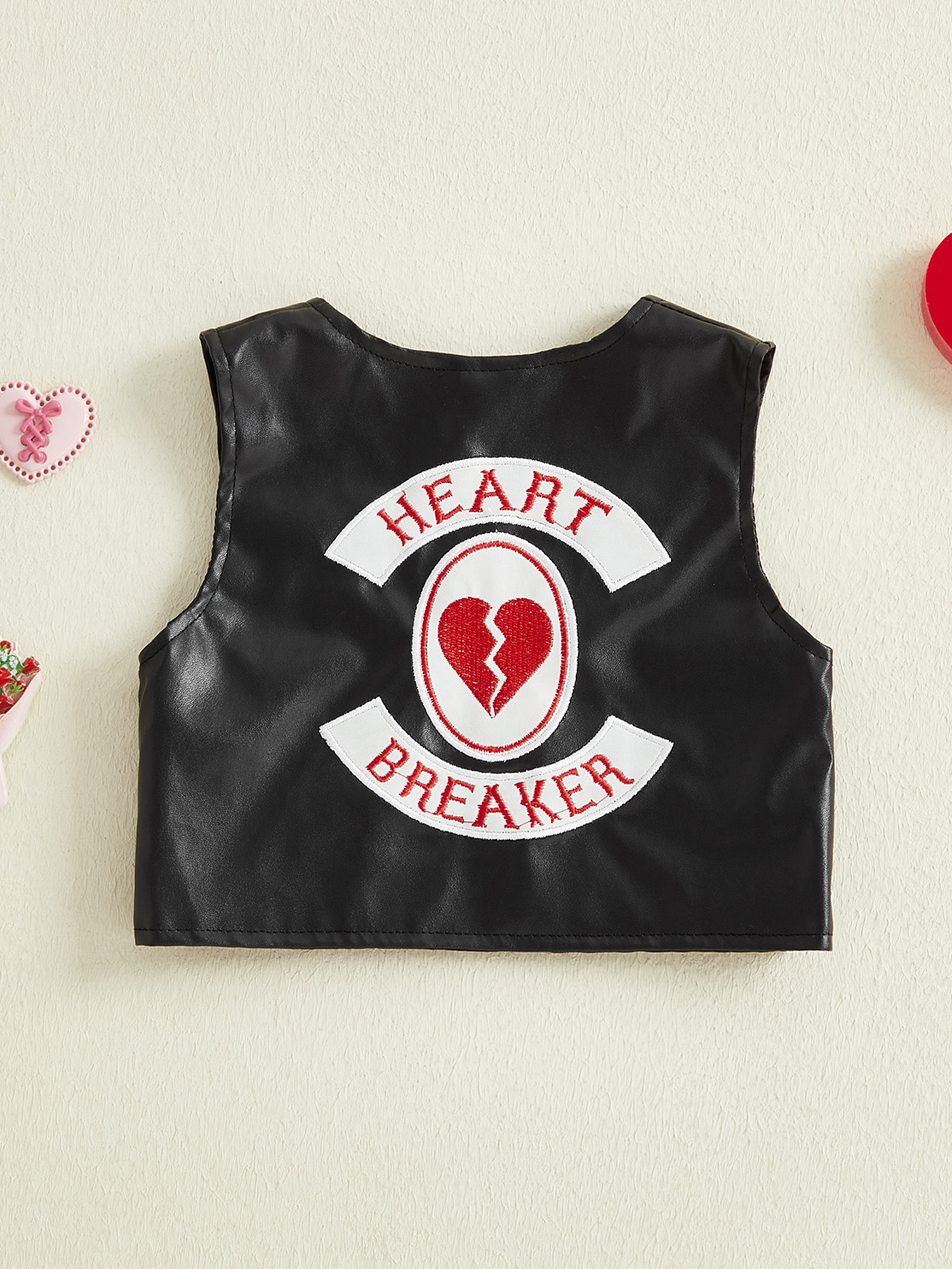 Embroidery Vest - Men s Valentine s Day Leather