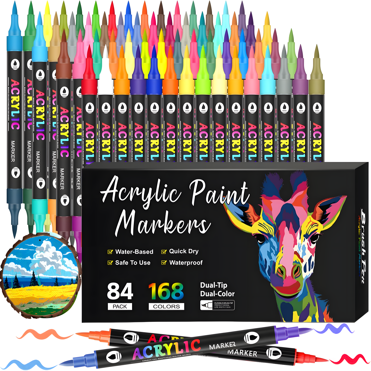 Embroidery Egg - Acrylic Paint Markers,Dual tips Dual Color
