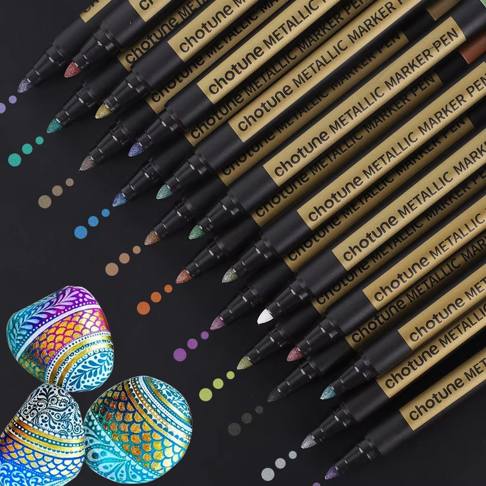 Embroidery Egg - 10/20 Color Metallic Markers Pens Medium