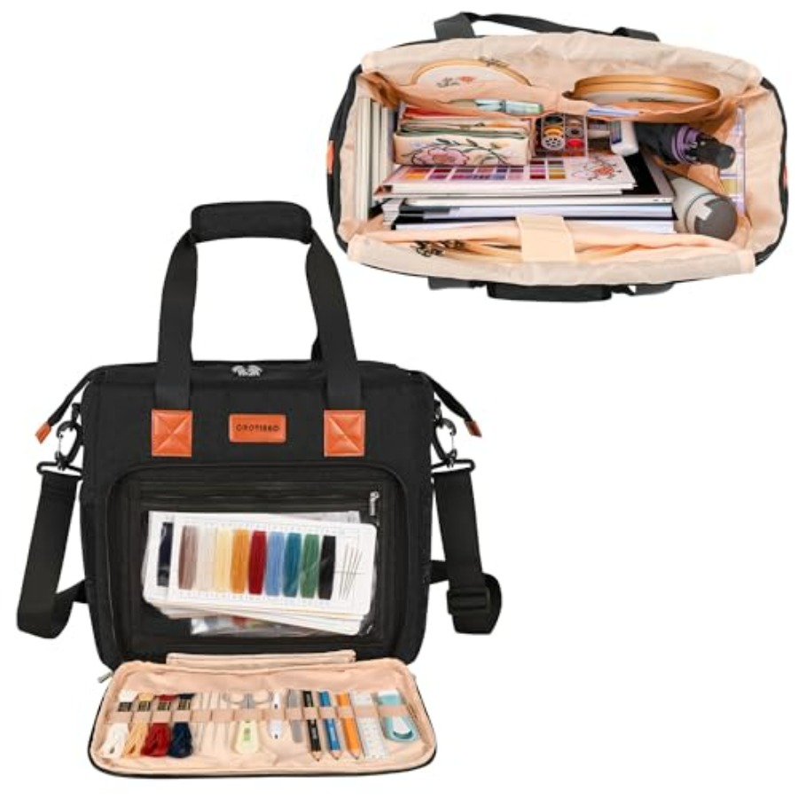 Embroidery Hoop - CROTIRAD Embroidery Bag Organizer for Cross
