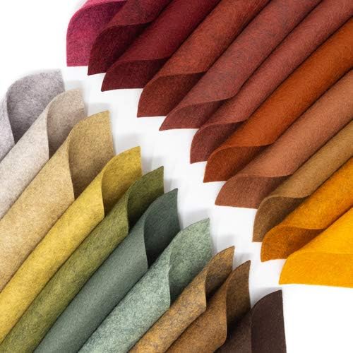 Felt Sheet Wool - 21 Felt Sheets Mix Color Fall