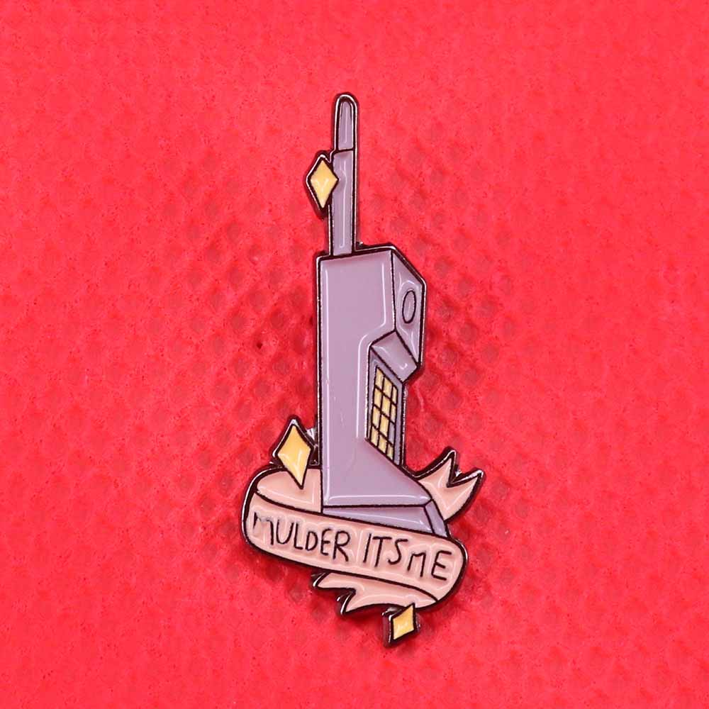 Embroidery Initials - Mulder it's me enamel pin vintage