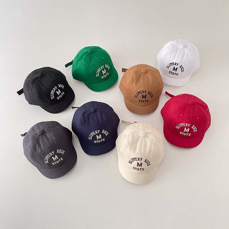 Embroidery Knit - RAISE Casual Letter Cap Baby Simple