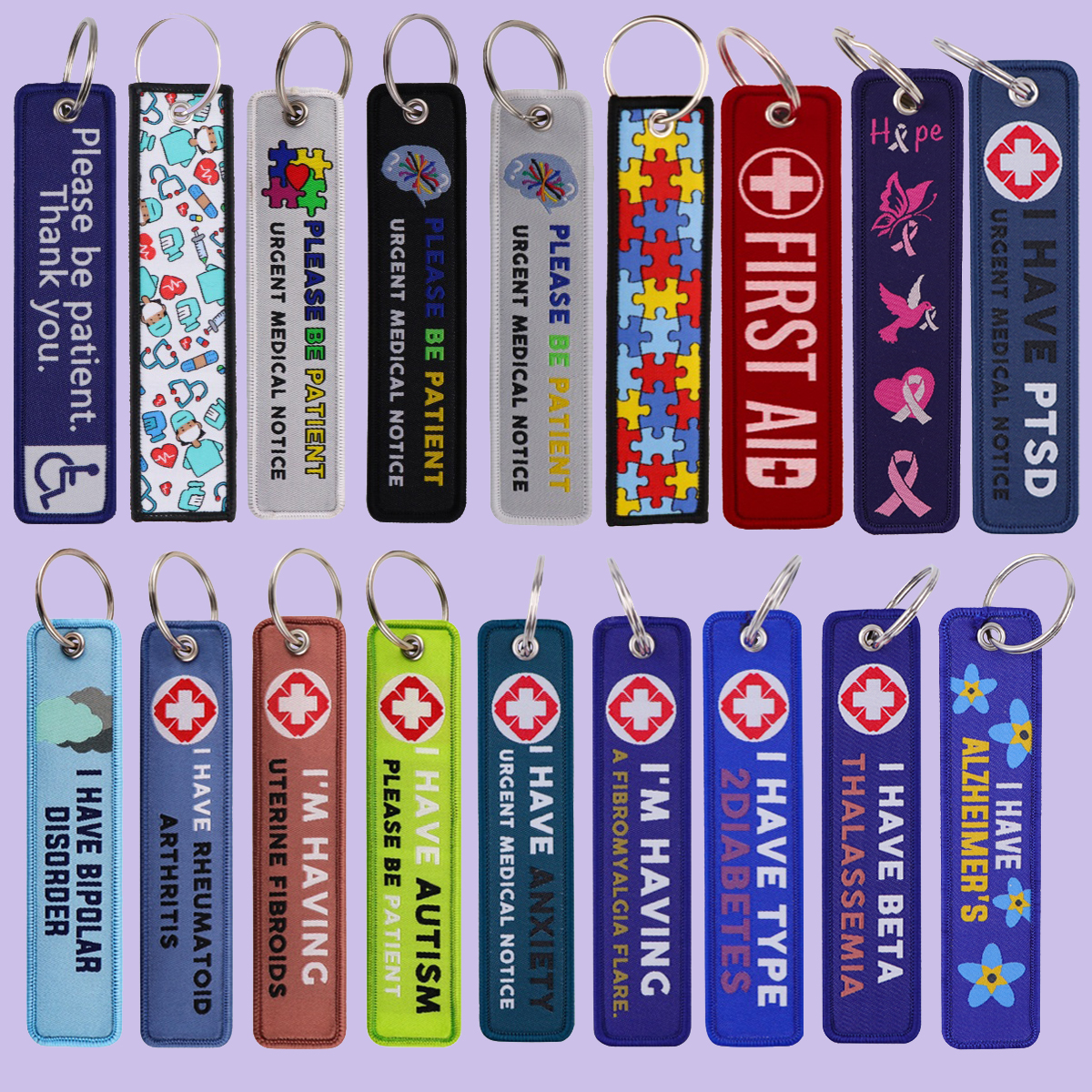Embroidery Xmas - 1pcs Medical Autism Doctor Embroidered Keys