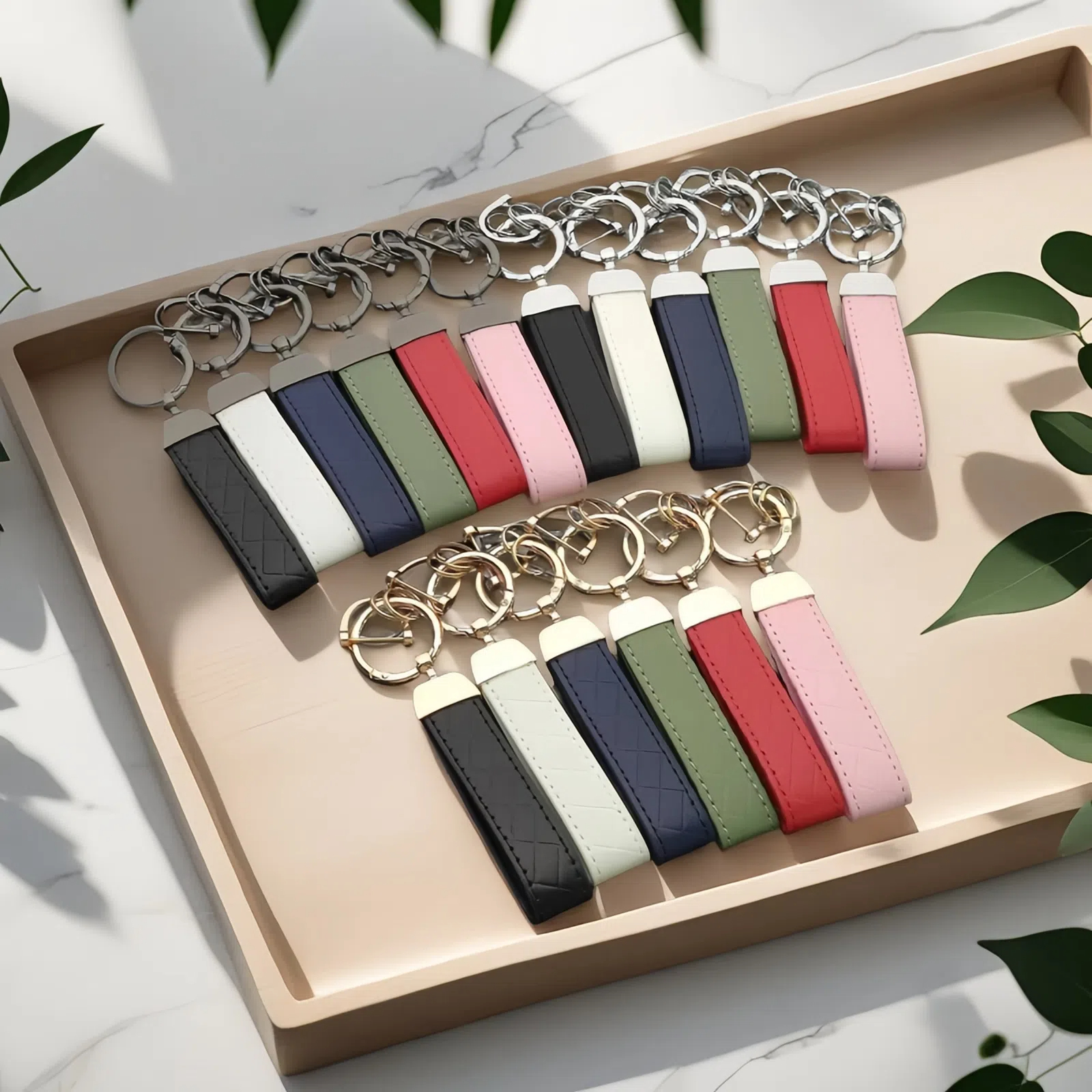 1/6/18PCS Leather KeyChain Cus – Embroidery Alphabet Bewertung und Preis
