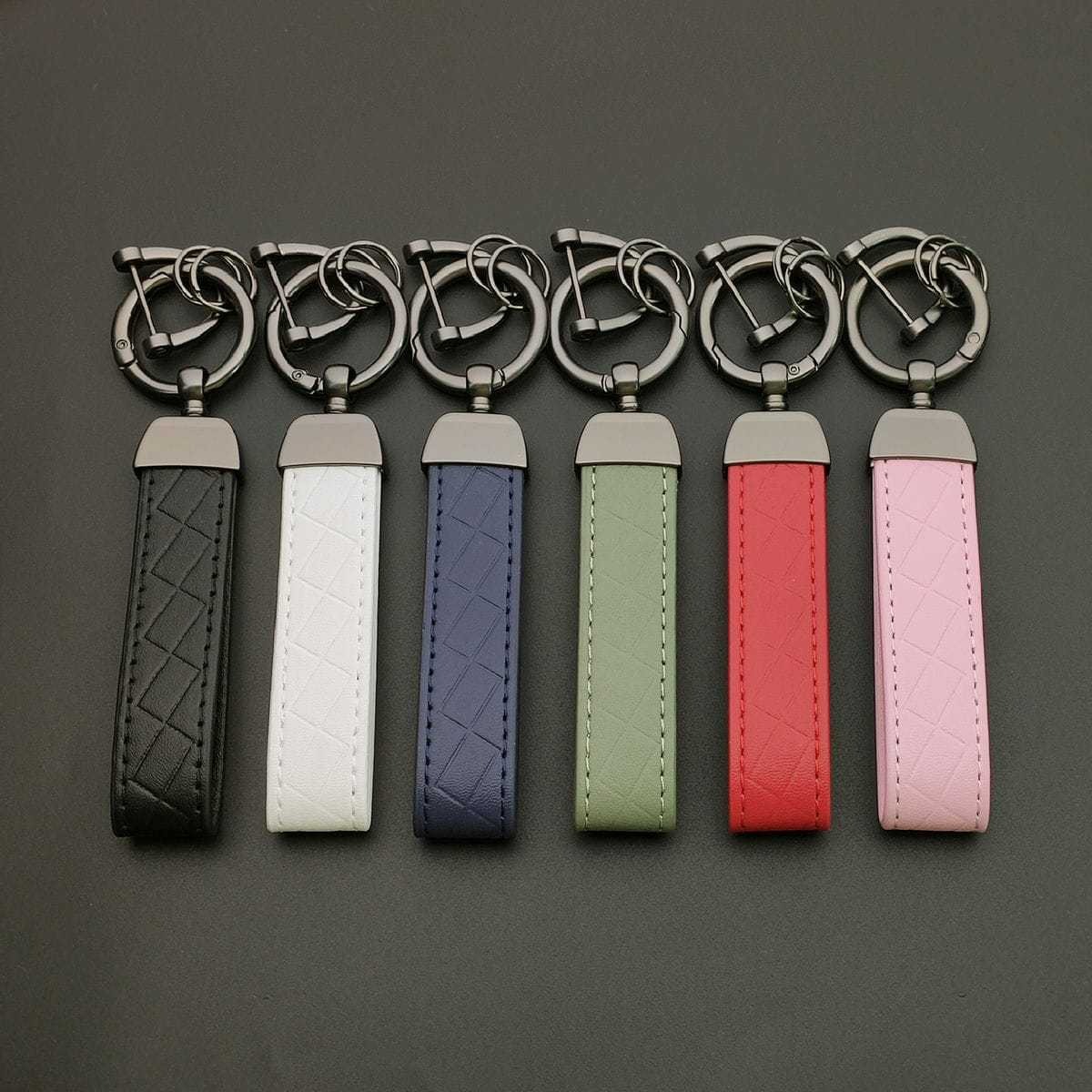 1/6/18PCS Leather KeyChain Cus – Embroidery Alphabet Bewertung und Preis