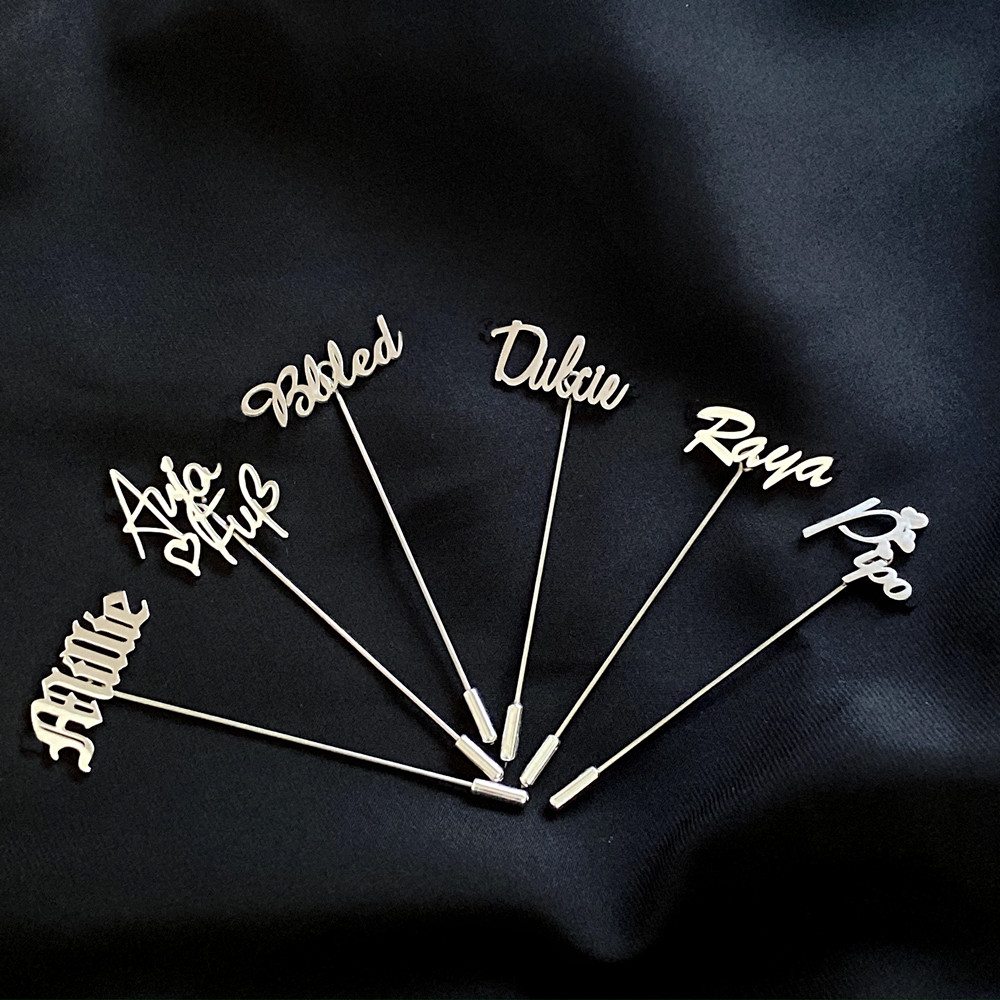 Personalized Men Lapel Pin Cus – Embroidery Initials Bewertung und Preis