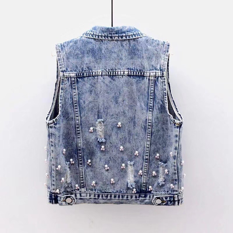 Denim Vest Coat Women Sleevele – Embroidery Vest Bewertung und Preis