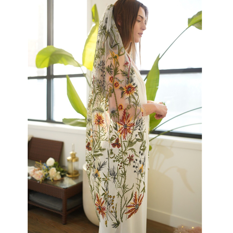 Floral Bridal Wedding Veils Wi – Embroidery Yellow Flower Bewertung und Preis
