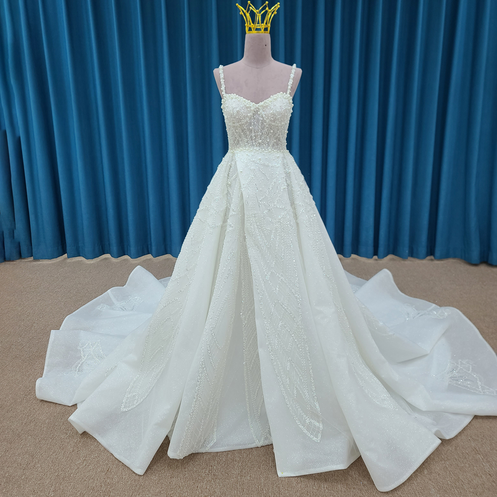 Brand New Classic Wedding Dres – Embroidery Organza Bewertung und Preis