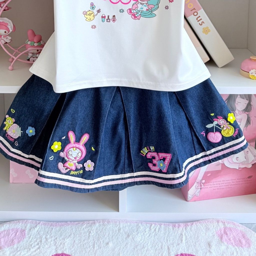 Japanese Sweet Skirt Sets Summ – Embroidery Blouse Bewertung und Preis