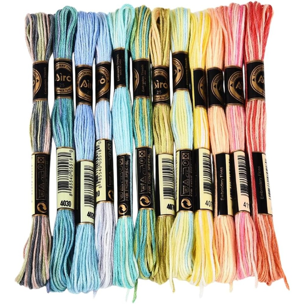 12 Skeins 105 Yards 6 Ply Vari – Embroidery Thread Bewertung und Preis