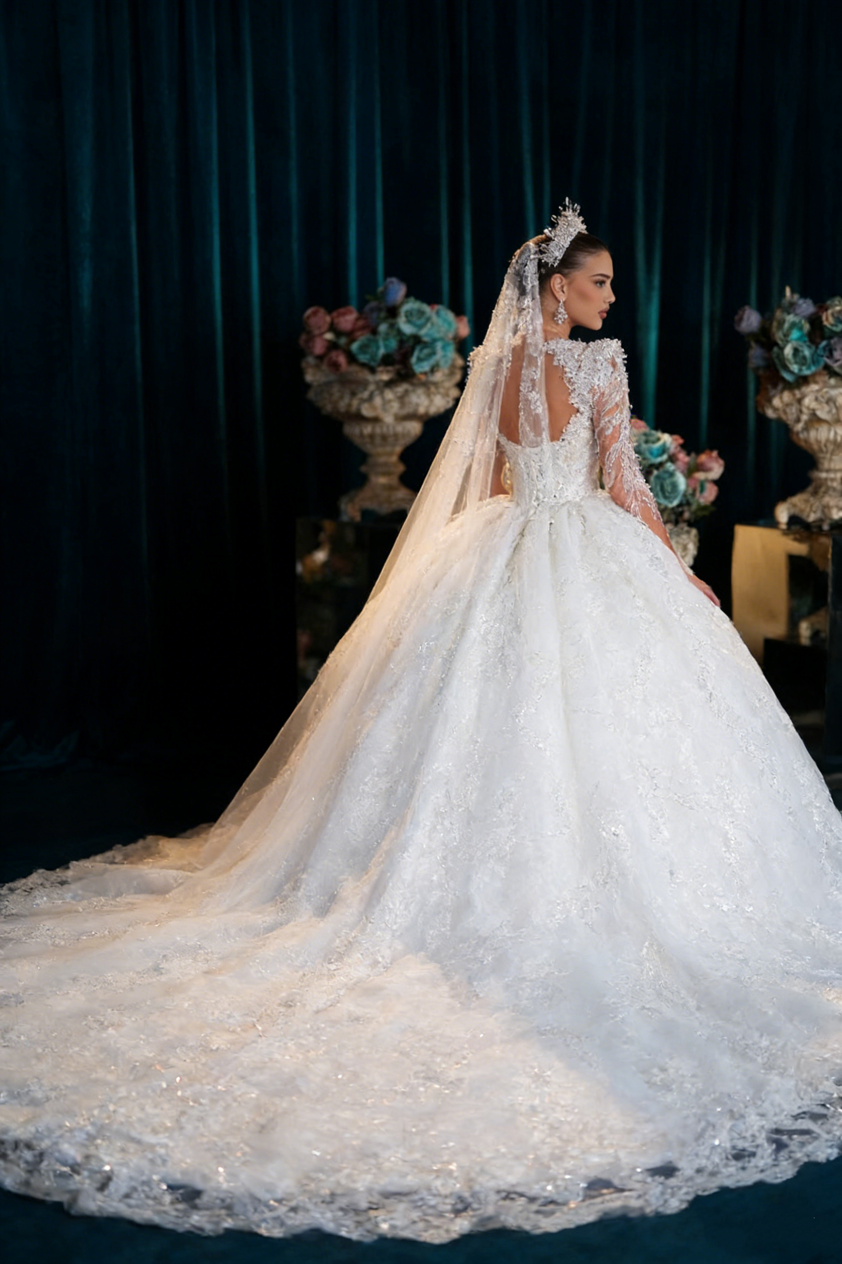 Custom White Elegant Princess  – Embroidery Organza Bewertung und Preis