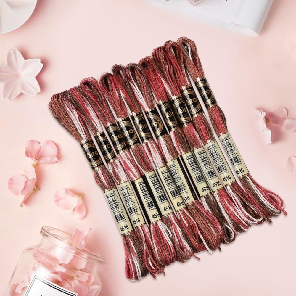 10 Skeins 6 Strands Red Embroi – Embroidery Thread Bewertung und Preis