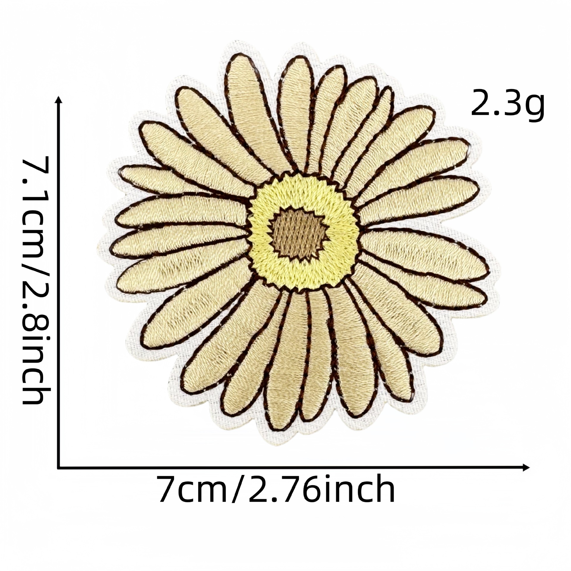 10pcs Beige Yellow Wappen Patc – Embroidery Yellow Flower Bewertung und Preis