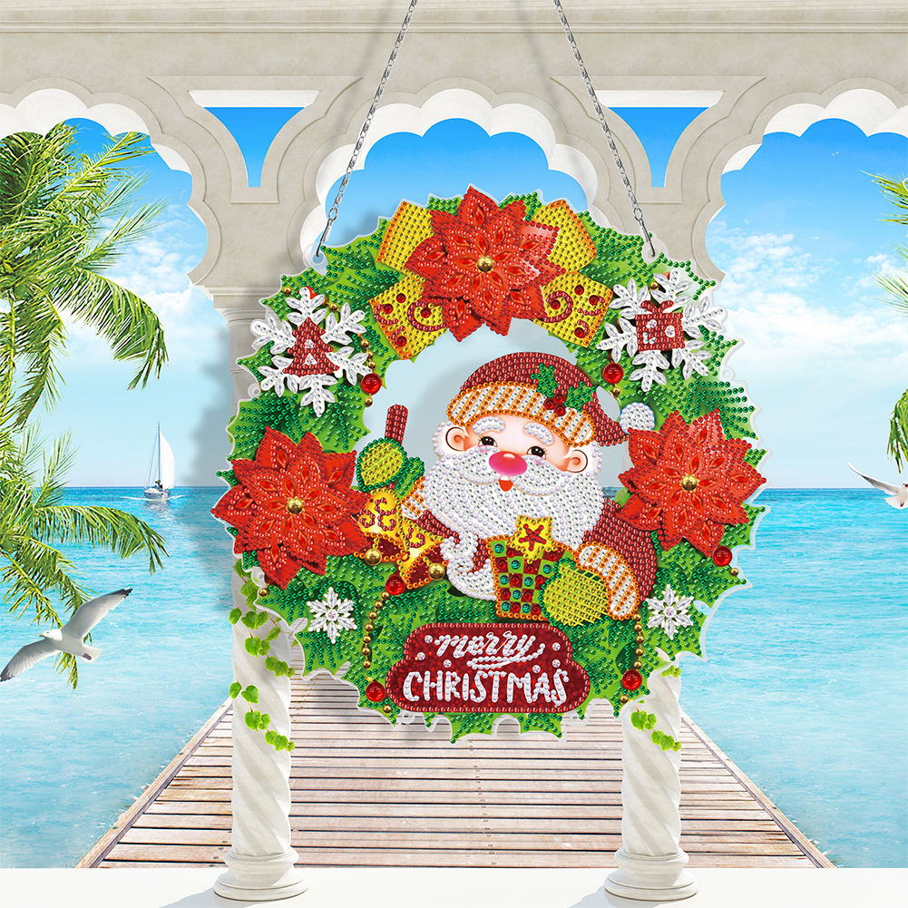 Christmas Wreath with LED Ligh – Embroidery Xmas Bewertung und Preis