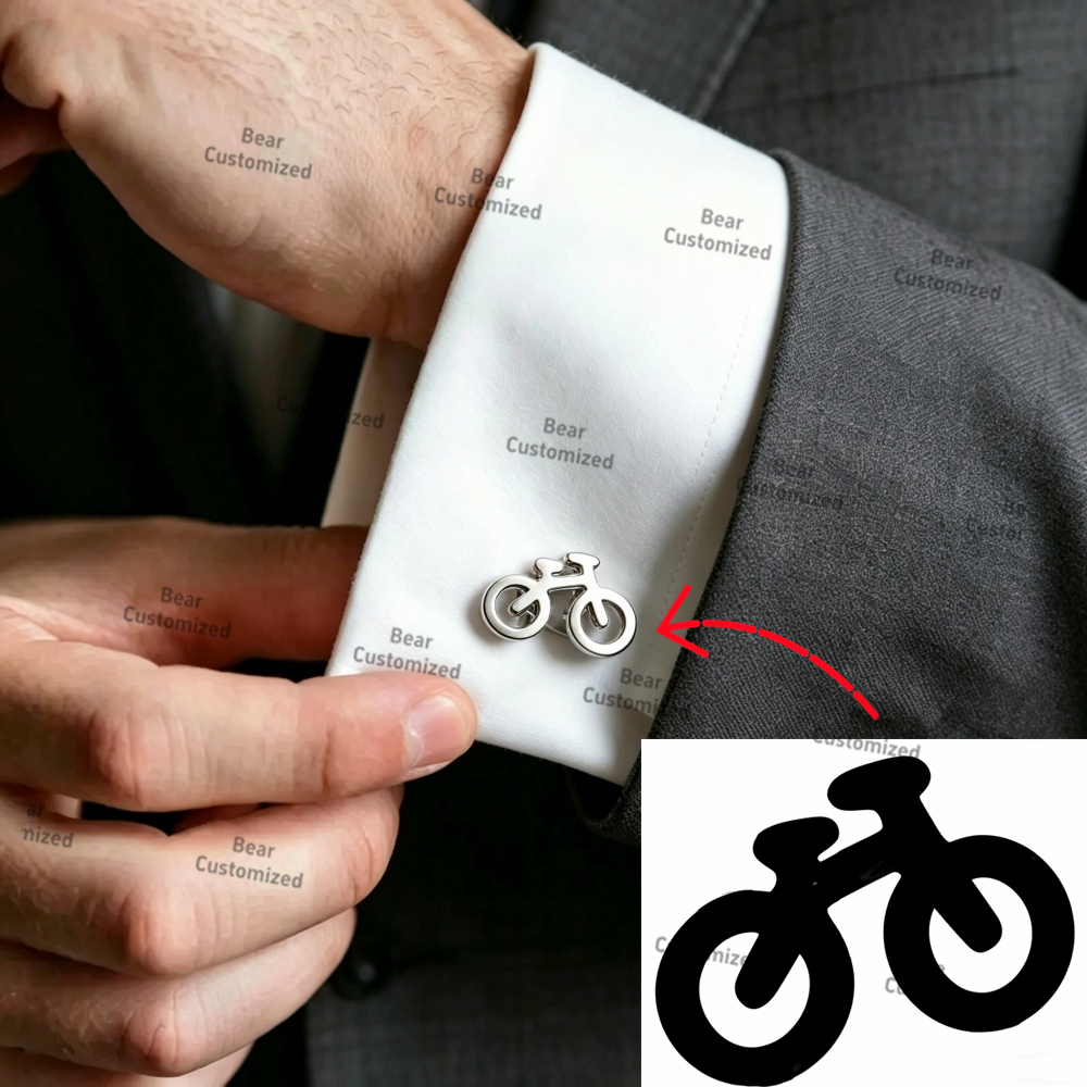 Men Custom Logo Tie Clip Cuffl – Embroidery Initials Bewertung und Preis