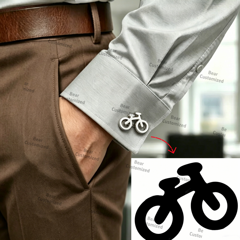 Men Custom Logo Tie Clip Cuffl – Embroidery Initials Bewertung und Preis
