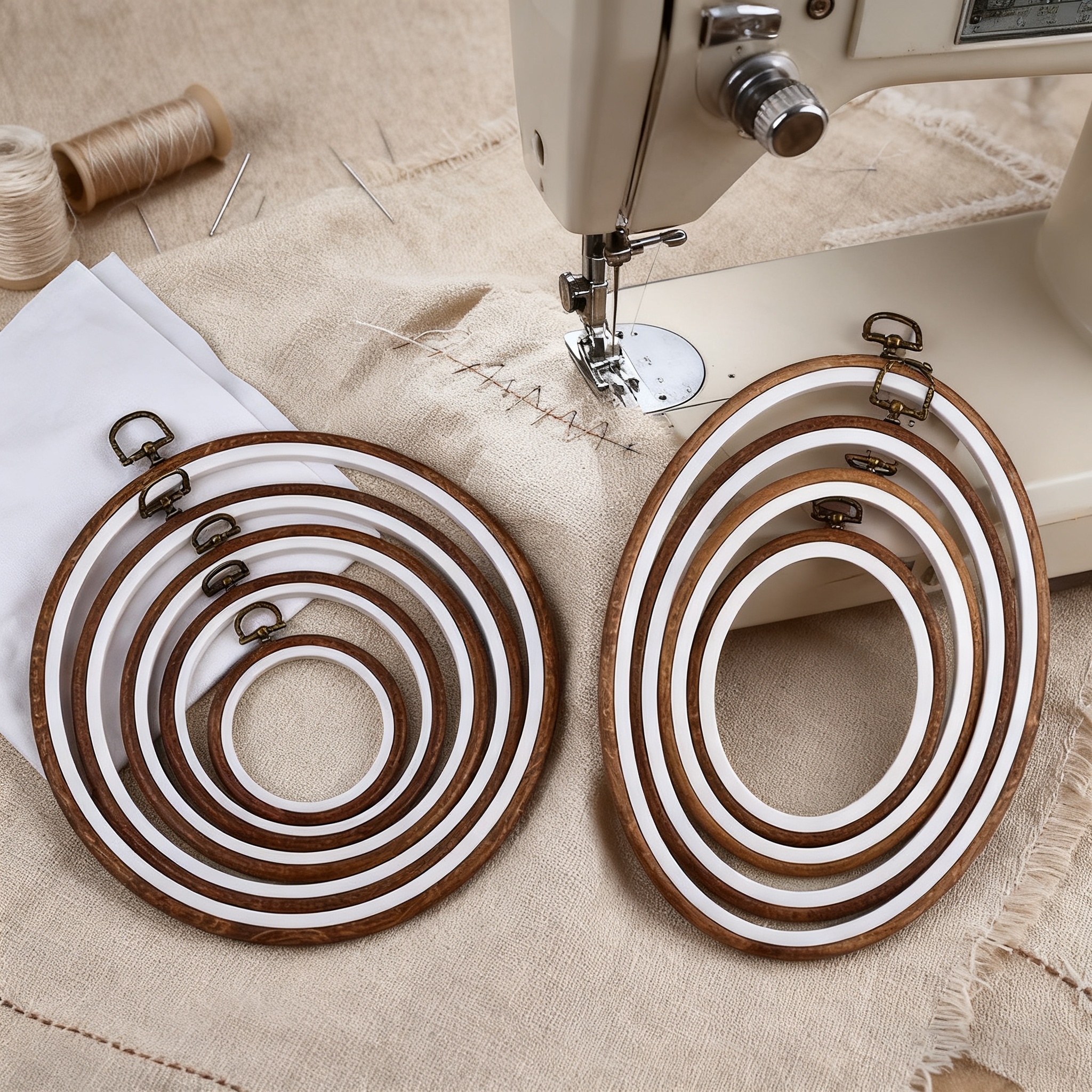 10PCS Sewing Tool Round Oval I – Embroidery Hoop Bewertung und Preis