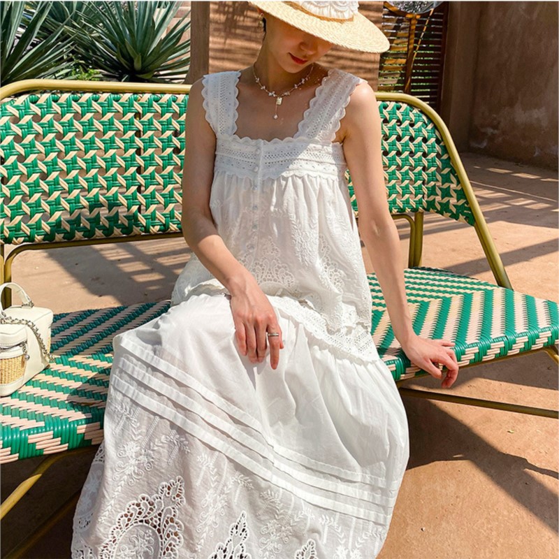 Bohemian White Square-neck Ves – Embroidery Vest Bewertung und Preis