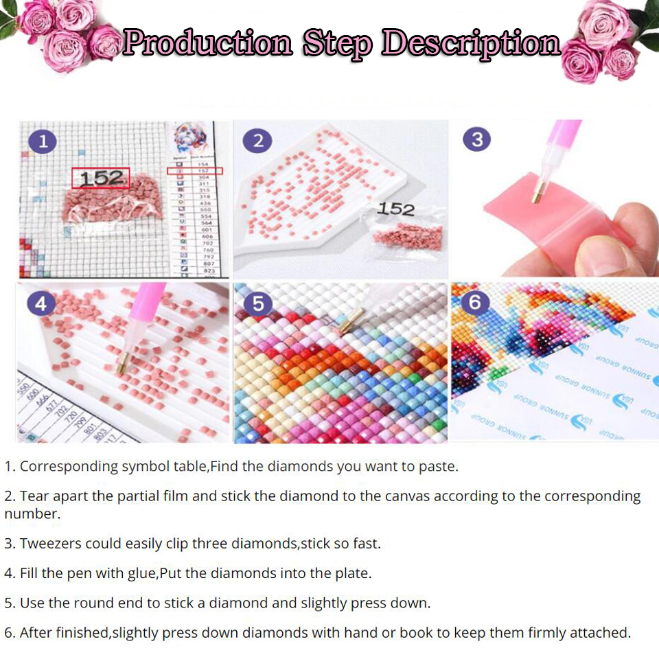 Full Square Round DIY Diamond  – Embroidery Yellow Flower Bewertung und Preis