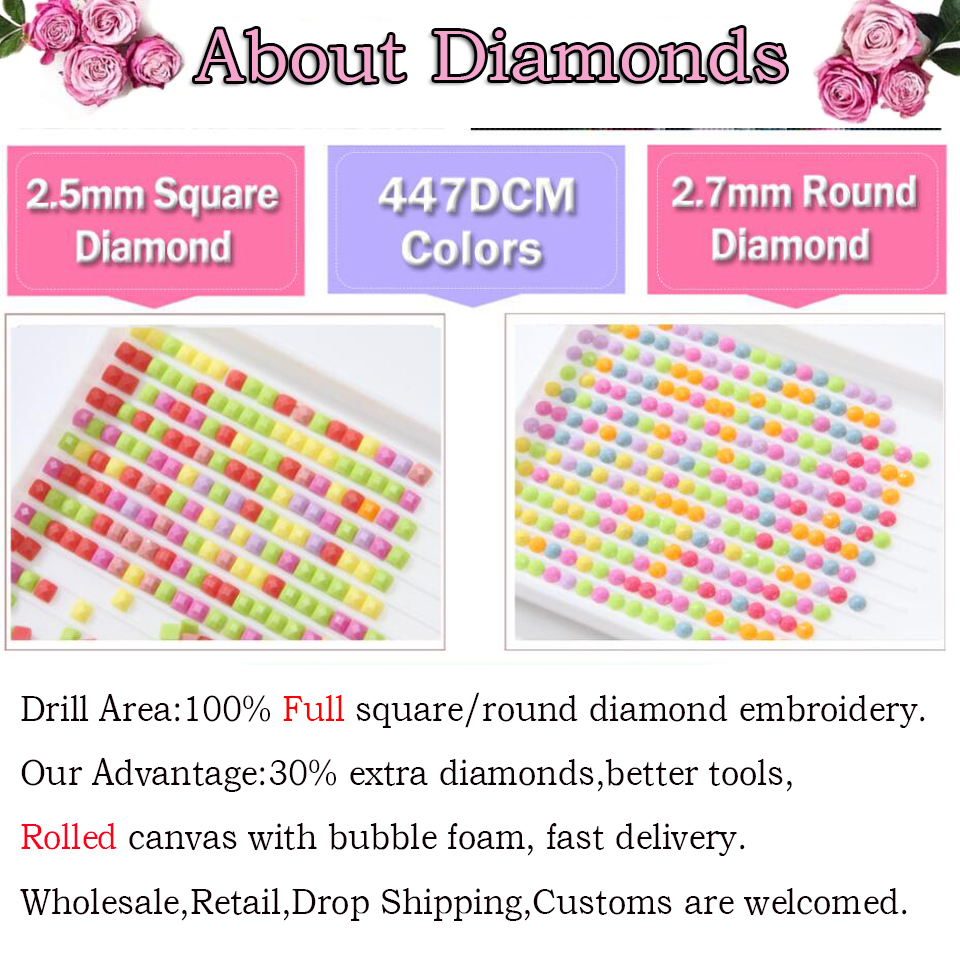 Full Square Round DIY Diamond  – Embroidery Yellow Flower Bewertung und Preis