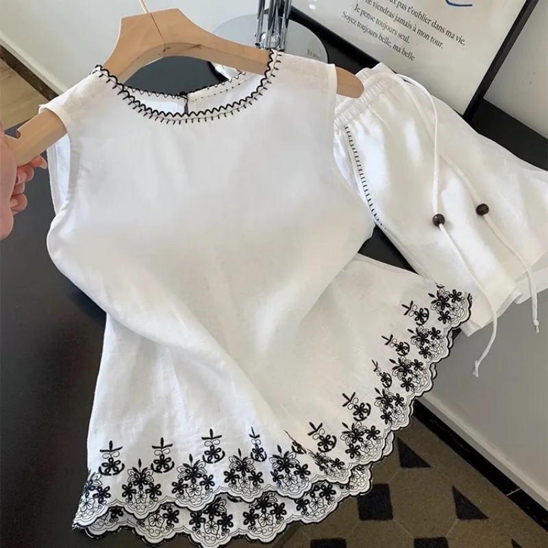 Simple Old Money Style Cotton  – Embroidery Vest Bewertung und Preis