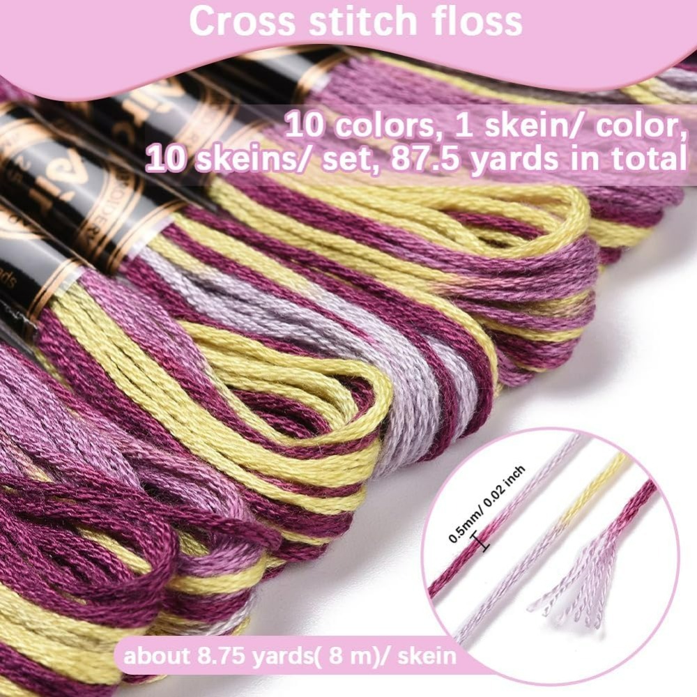 6 Strands Purple Variegated Em – Embroidery Thread Bewertung und Preis