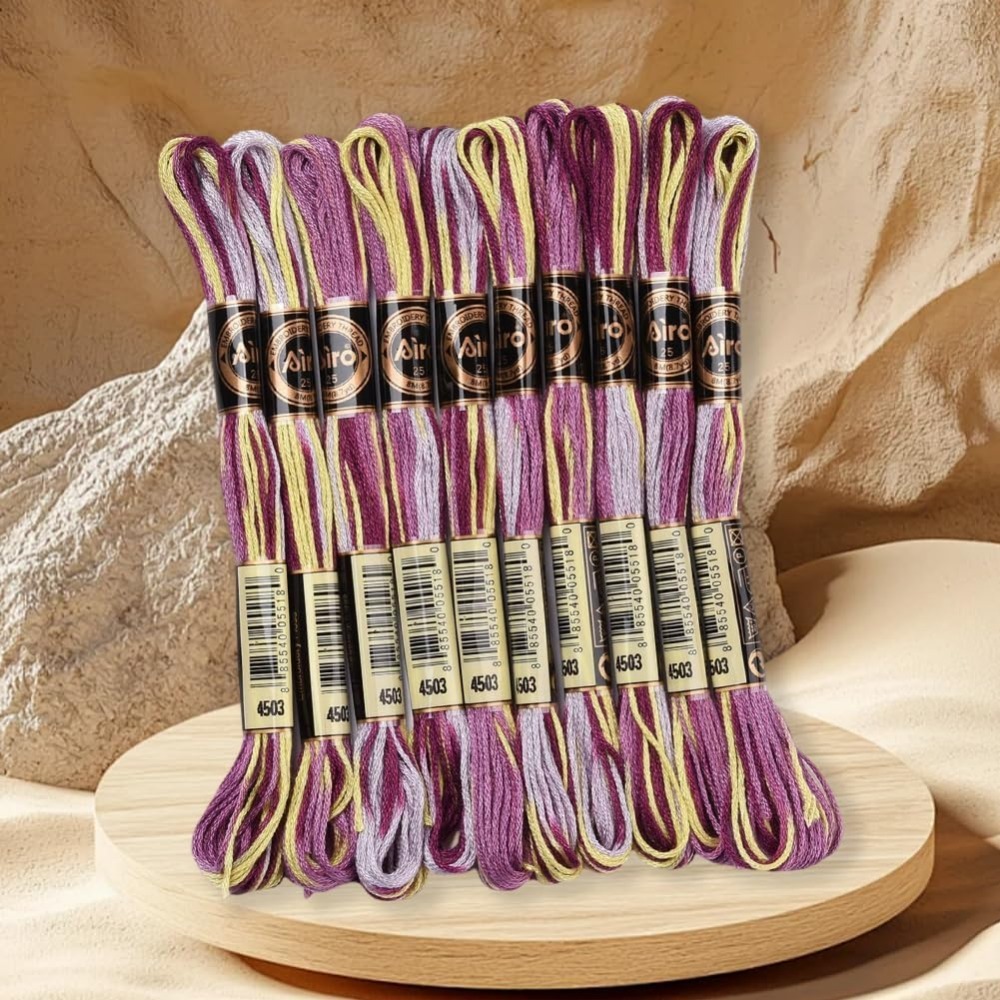 6 Strands Purple Variegated Em – Embroidery Thread Bewertung und Preis
