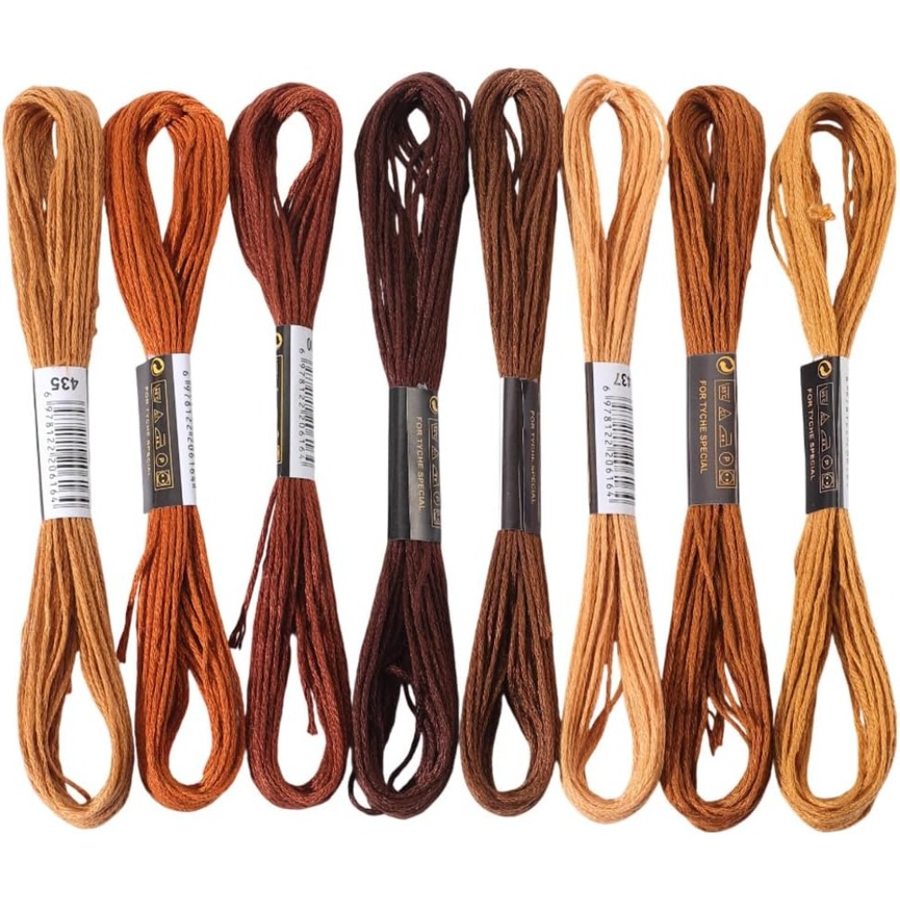 8 Skeins 6 Strands Brown Embro – Embroidery Thread Bewertung und Preis