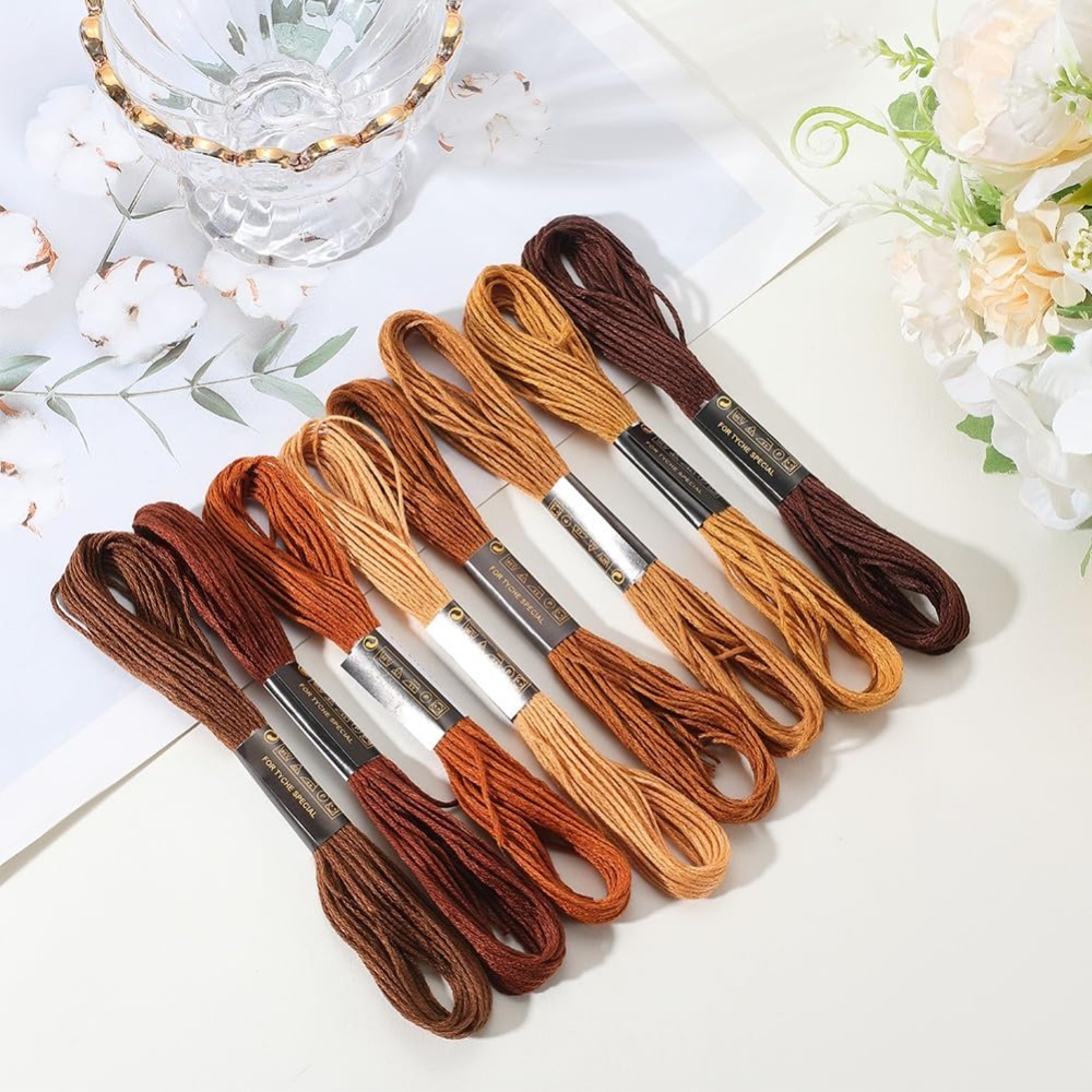 8 Skeins 6 Strands Brown Embro – Embroidery Thread Bewertung und Preis