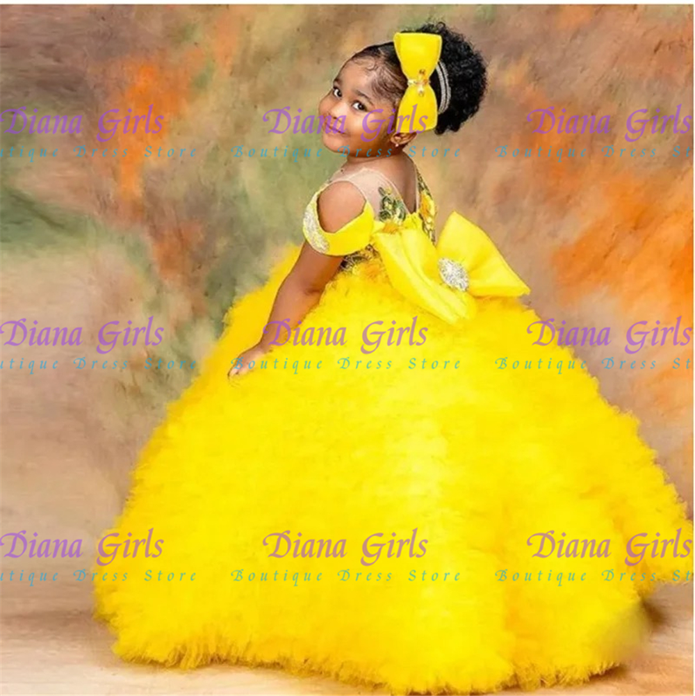 Lovely Yellow Flower Girls Dre – Embroidery Yellow Flower Bewertung und Preis