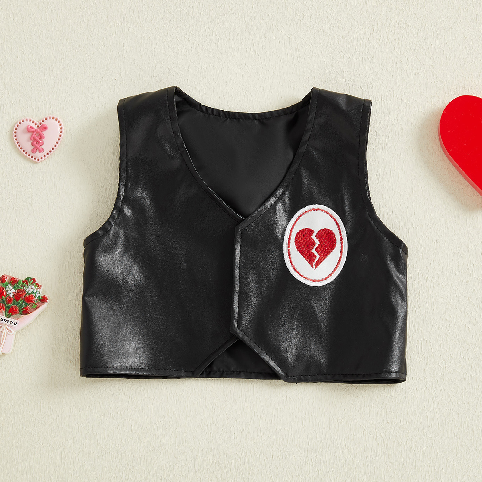 Men s Valentine s Day Leather  – Embroidery Vest Bewertung und Preis