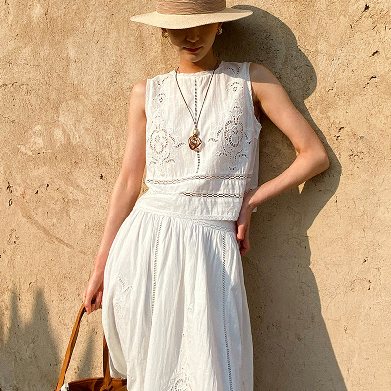 French Designer Boho White Cot – Embroidery Vest Bewertung und Preis