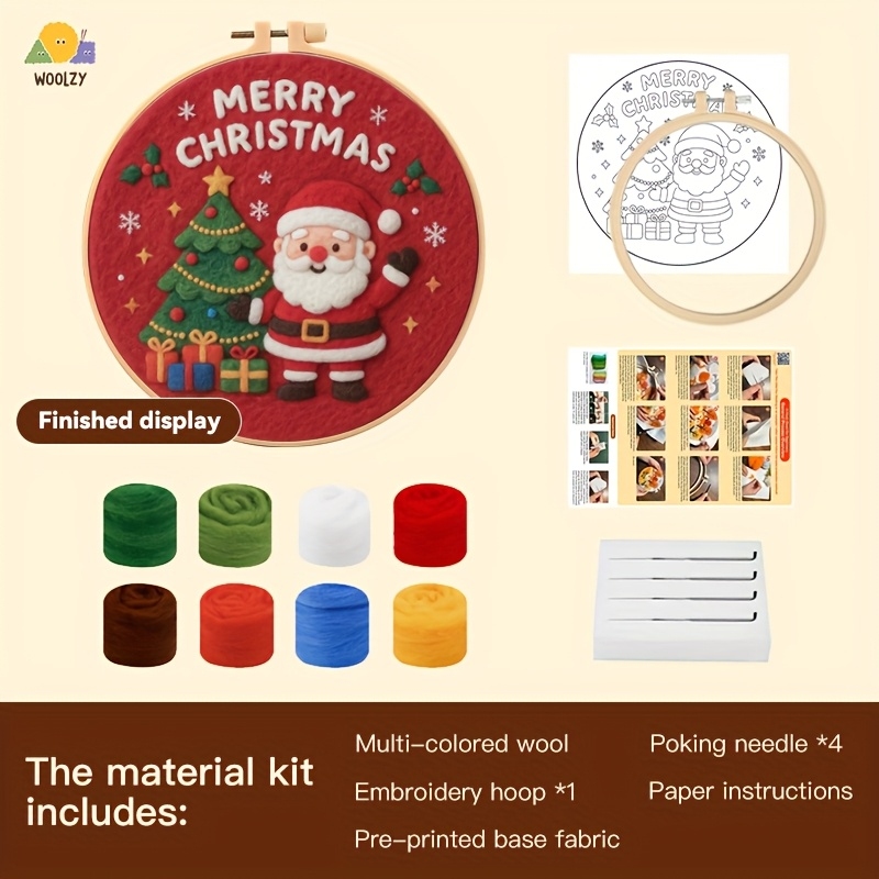 Santa & Christmas Tree Felt Em – Embroidery Xmas Kits Bewertung und Preis