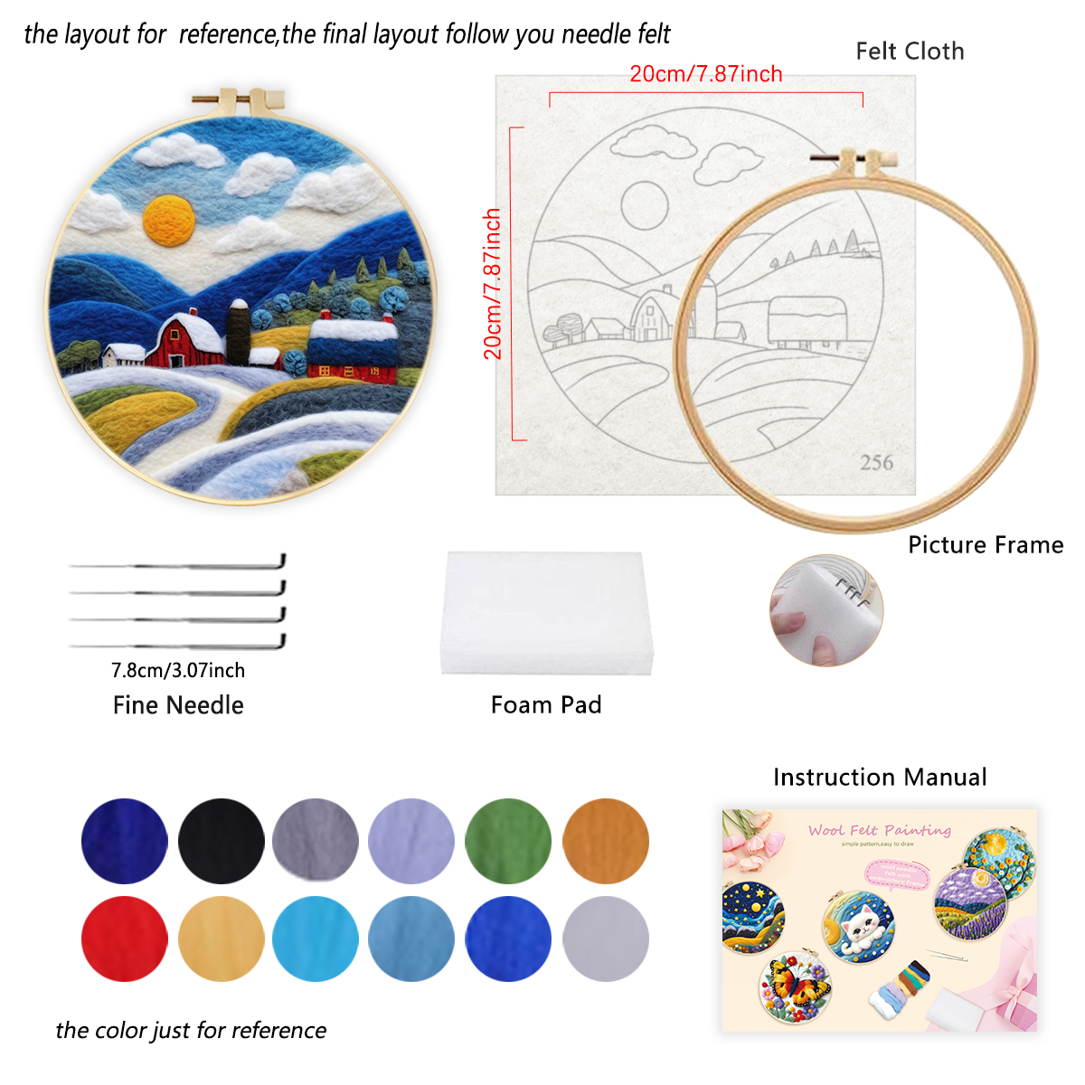 RUOPOTY Sea Wave Pattern Wool  – Felt Sheet Wool Bewertung und Preis