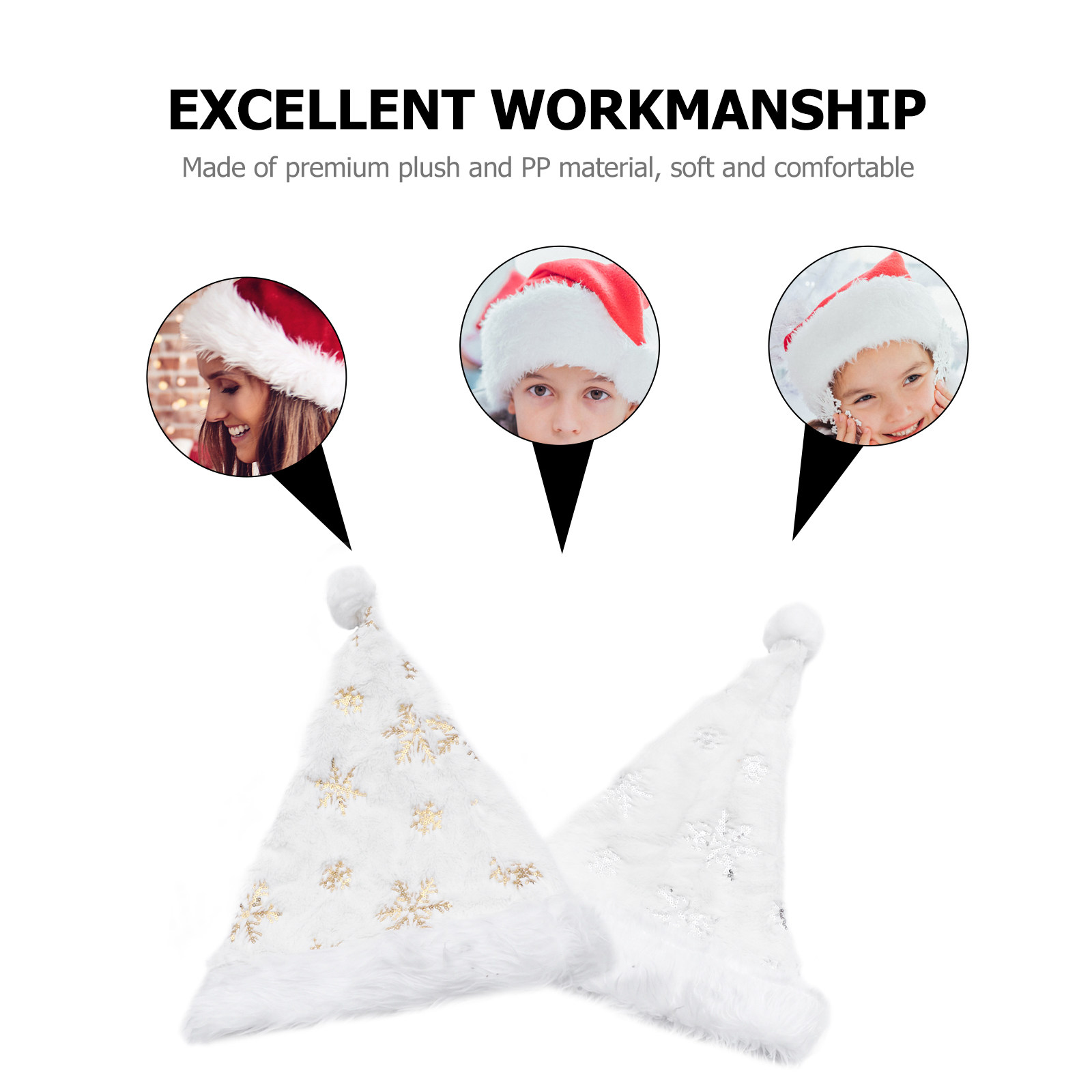 2Pcs Christmas Hat Embroidery  – Embroidery Xmas Bewertung und Preis