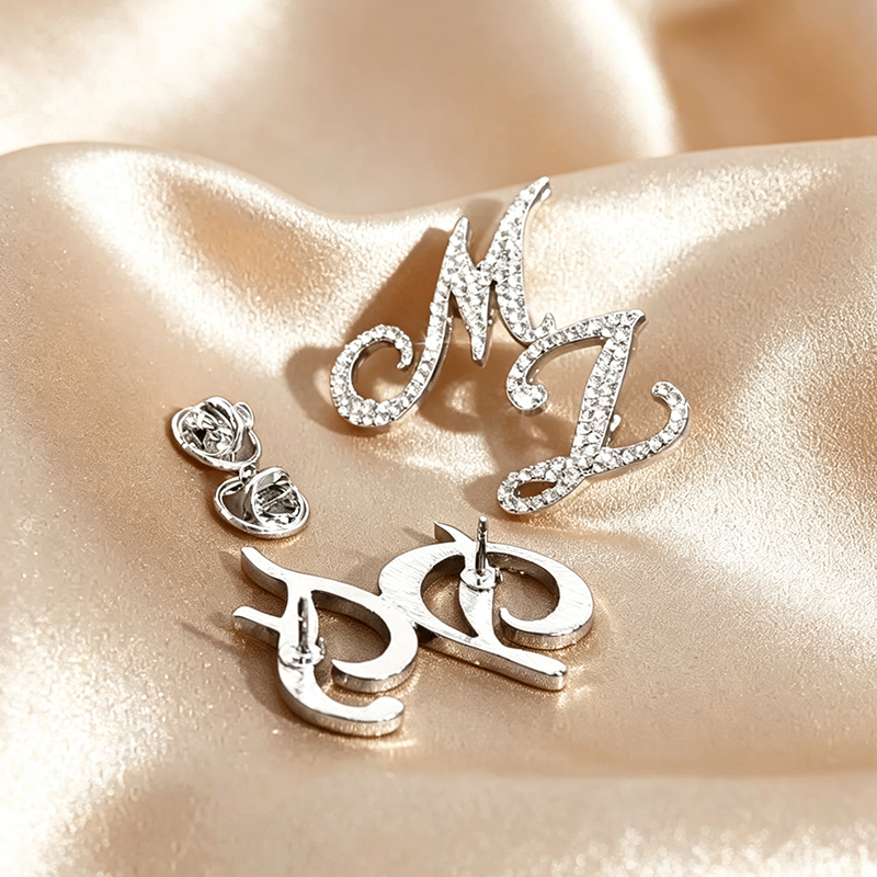 Custom Double Initials Pin,Bri – Embroidery Initials Bewertung und Preis