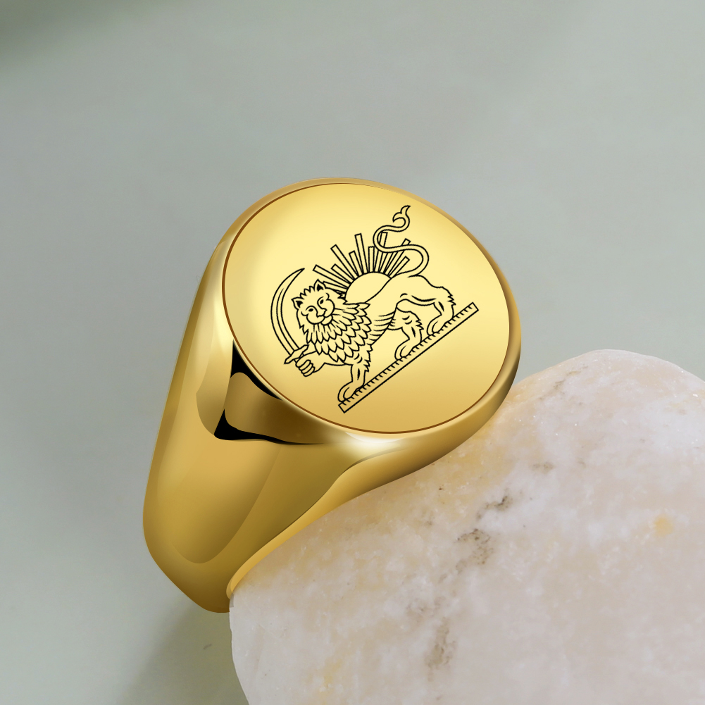 Iran Lion and Sun Finger Ring  – Embroidery Alphabet Bewertung und Preis