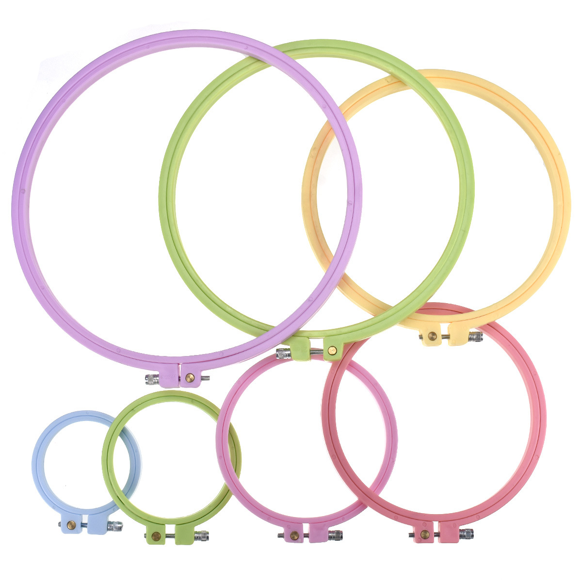 1/7pcs 7-25cm Plastic Embroide – Embroidery Hoop Bewertung und Preis