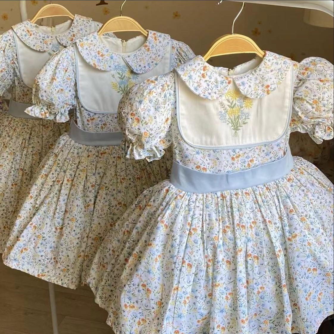 0-12Y Baby Girl Summer Flower  – Embroidery Yellow Flower Bewertung und Preis