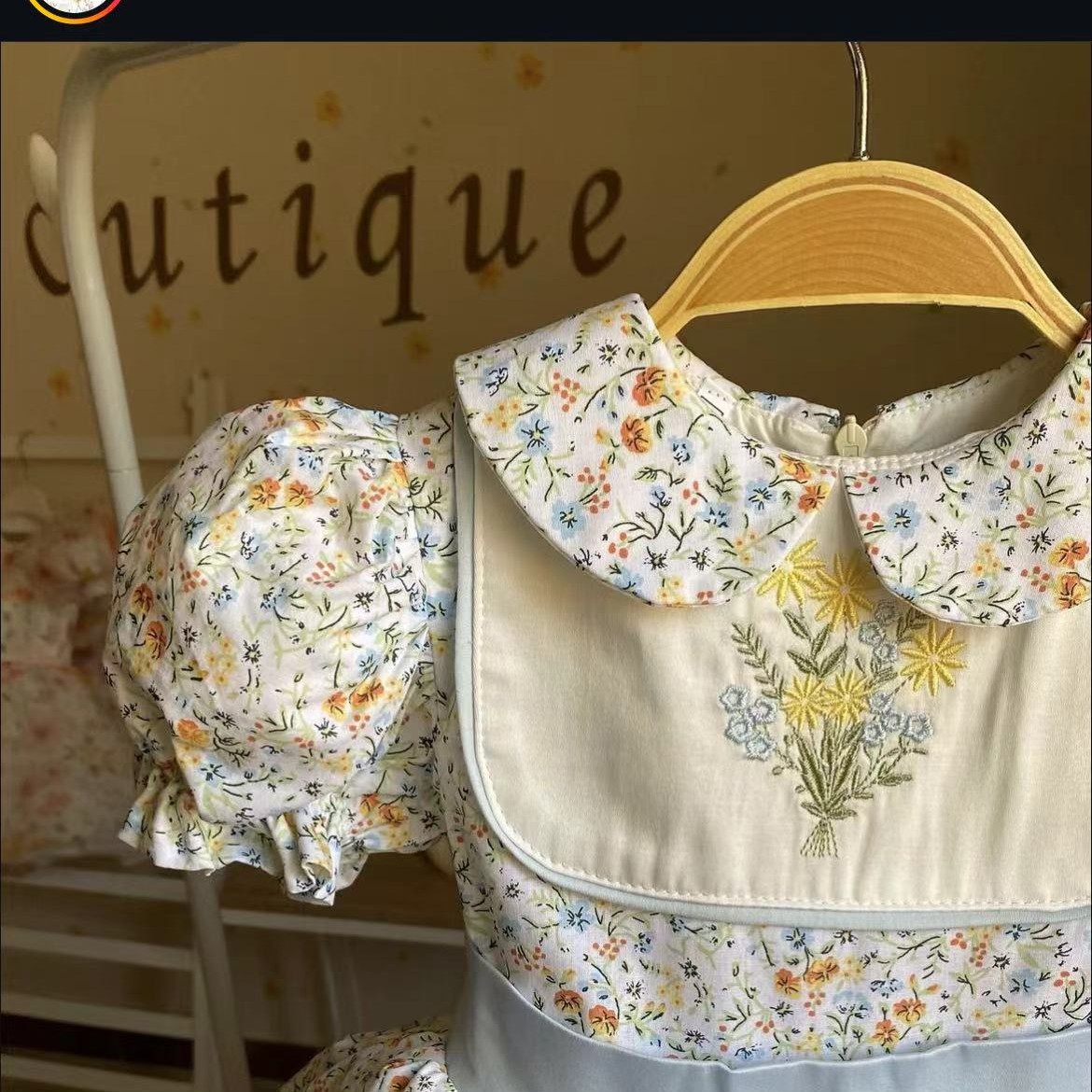 0-12Y Baby Girl Summer Flower  – Embroidery Yellow Flower Bewertung und Preis