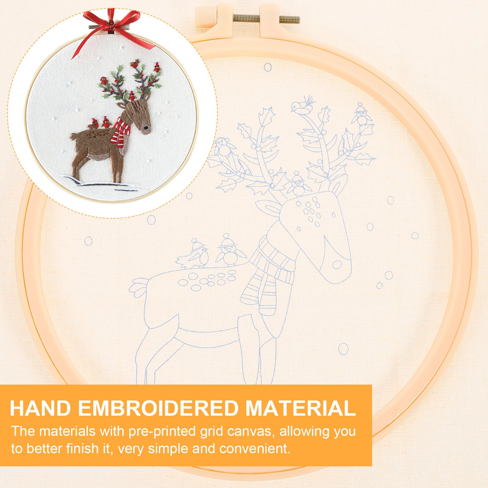 1 set 1 Set Christmas Embroide – Embroidery Xmas Kits Bewertung und Preis