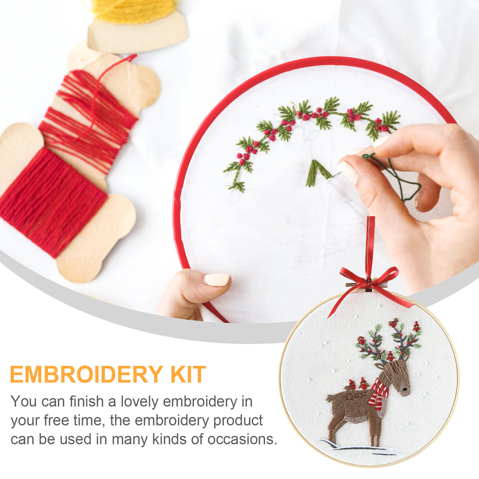 1 set 1 Set Christmas Embroide – Embroidery Xmas Kits Bewertung und Preis