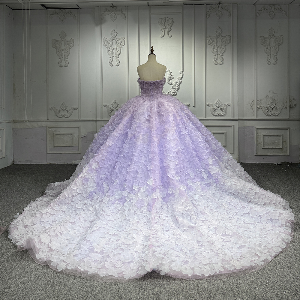 Chic Quinceanera Dresses Purpl – Embroidery Organza Bewertung und Preis