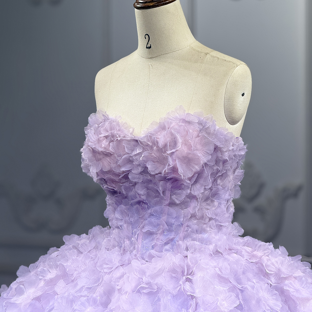 Chic Quinceanera Dresses Purpl – Embroidery Organza Bewertung und Preis