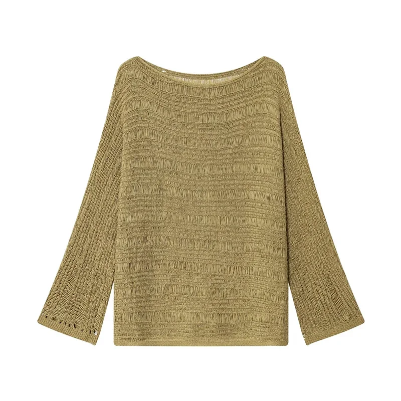 Vintage Boat Neck Knit Sweater – Embroidery Knit Bewertung und Preis